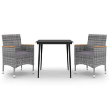 3-Delige Tuinset Met Kussens Poly Rattan En Glas 2