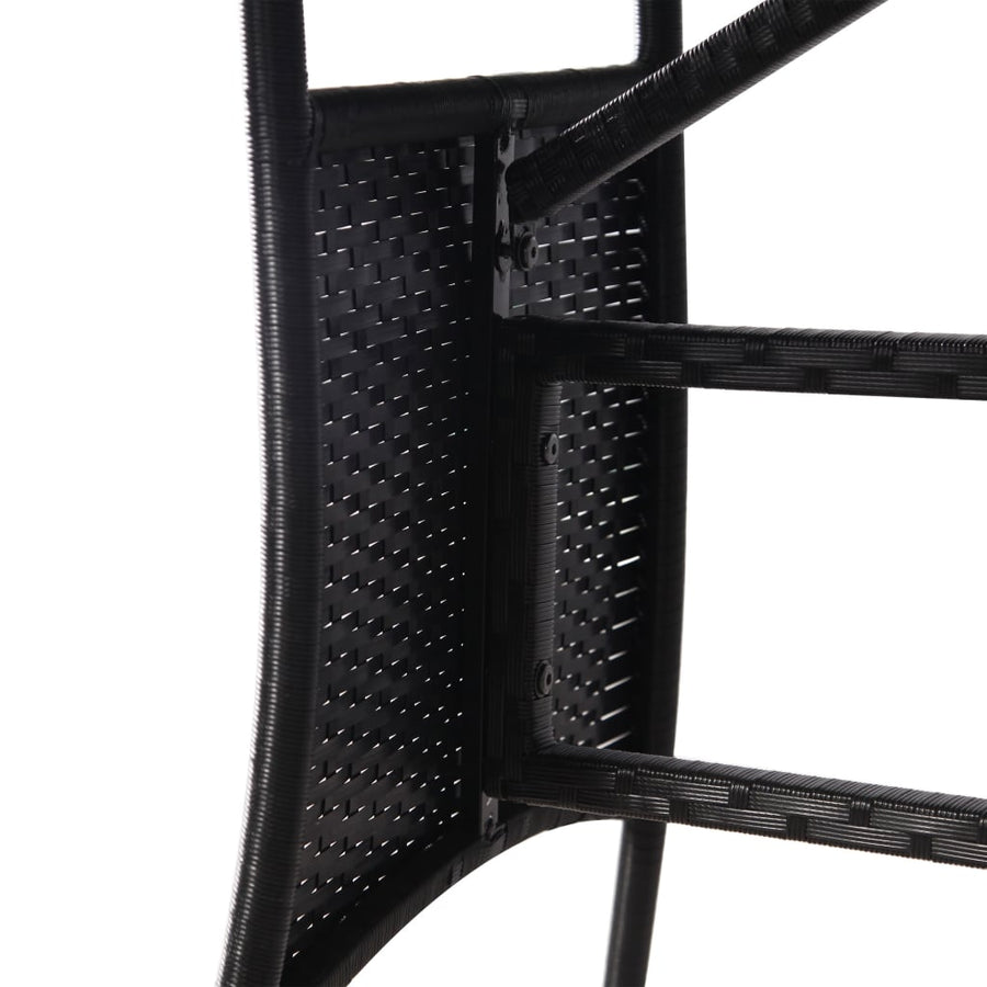 Tuintafel Poly Rattan Zwart 140 x 80 x 74 cm