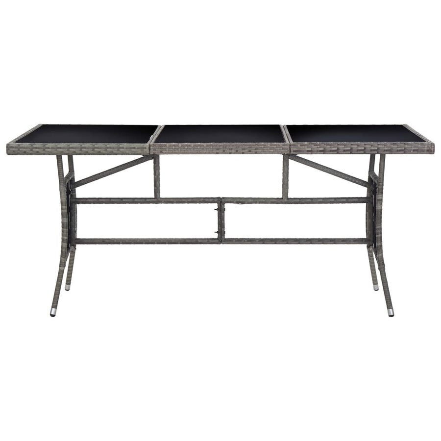 Tuintafel Poly Rattan Grijs 170 x 80 x 74 cm
