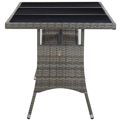 Tuintafel Poly Rattan Grijs 170 x 80 x 74 cm