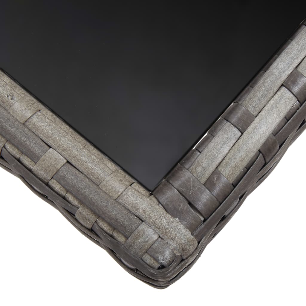 Tuintafel Poly Rattan Grijs 170 x 80 x 74 cm