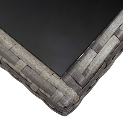 Tuintafel Poly Rattan Grijs 170 x 80 x 74 cm