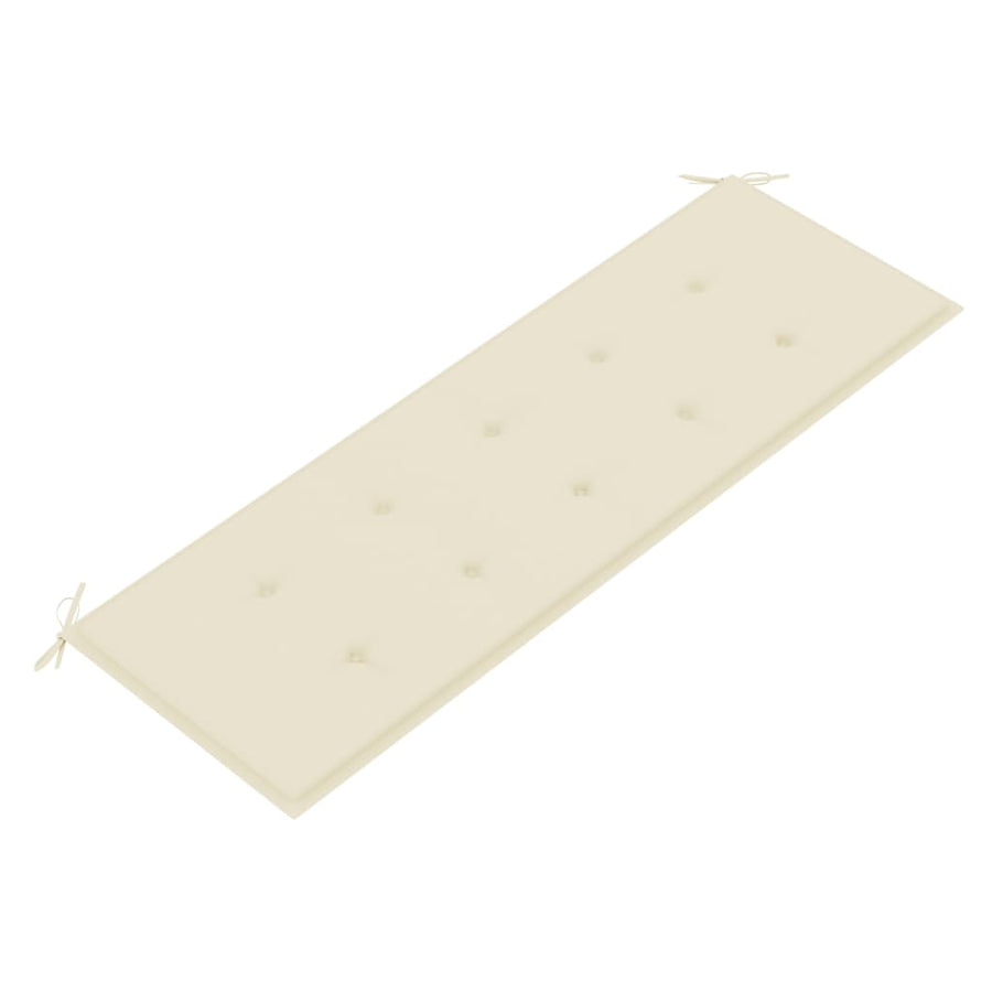 Bankje Batavia Met Kleurig Kussen Massief Teakhout 150 cm Crème