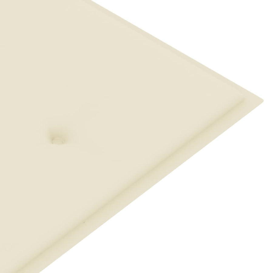 Bankje Batavia Met Kleurig Kussen Massief Teakhout 150 cm Crème