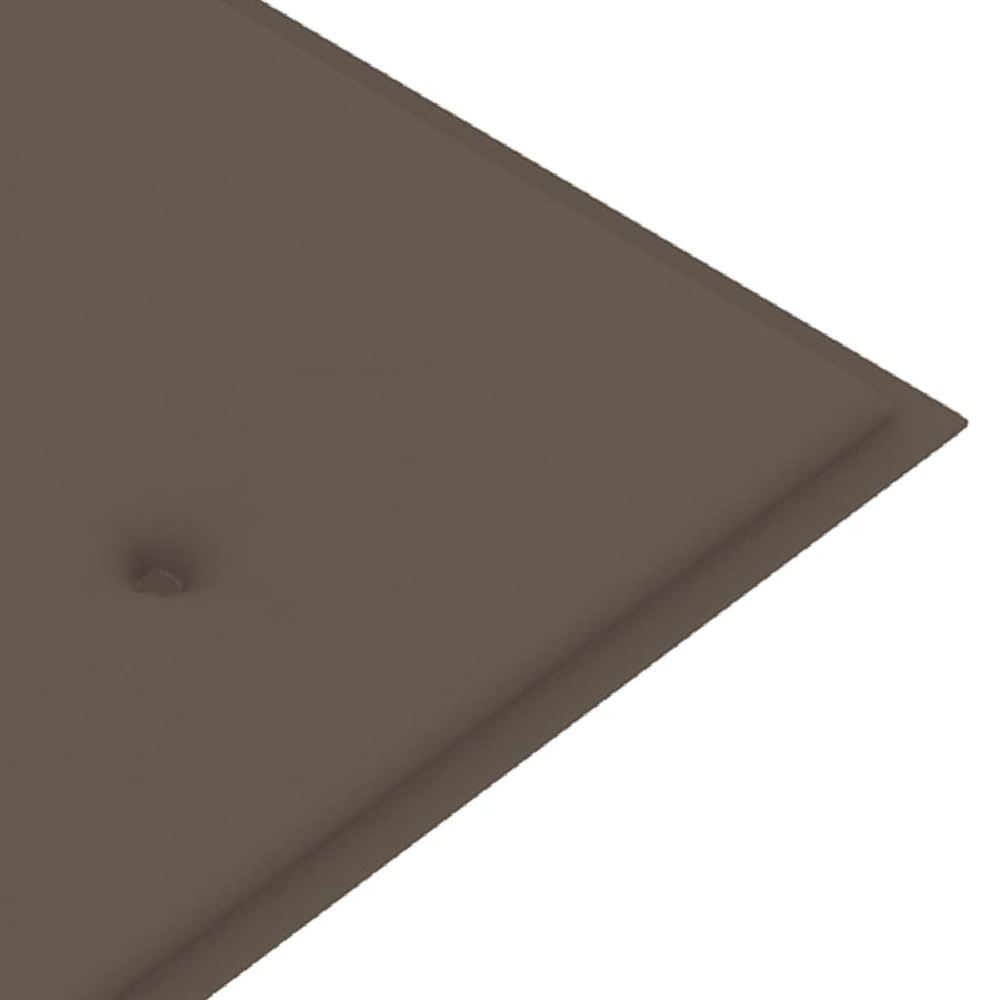 Bankje Batavia Met Kussen Massief Teakhout 150 cm Taupe
