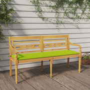 Teakhouten tuinbank 150 cm met groen kussen