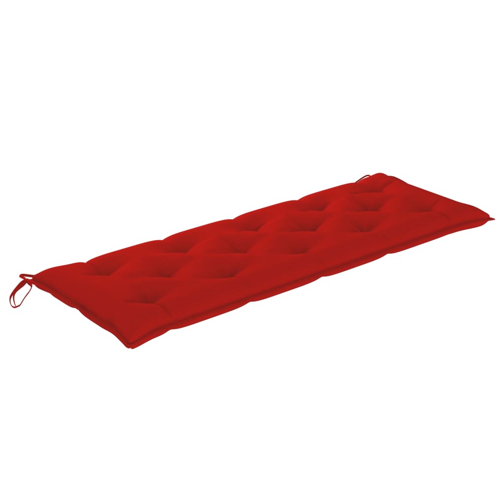 Bankje Batavia Met Kussen Massief Teakhout 150 cm Rood