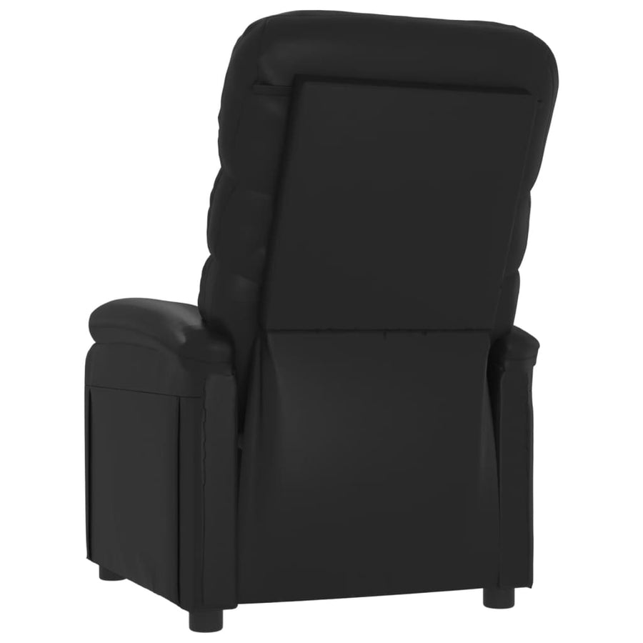 Fauteuil verstelbaar kunstleer zwart