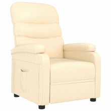 Fauteuil verstelbaar kunstleer crèmekleurig