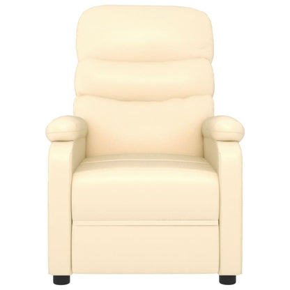 Fauteuil verstelbaar kunstleer crèmekleurig