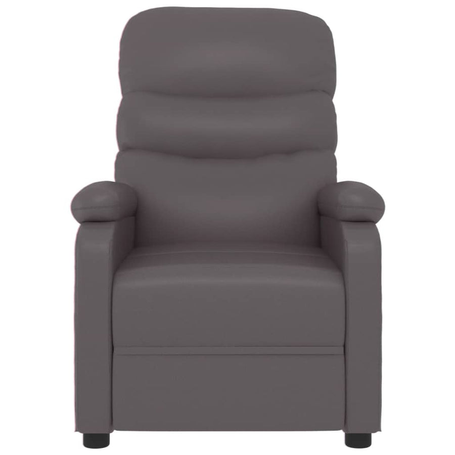 Fauteuil verstelbaar kunstleer grijs