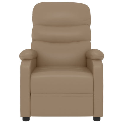 Fauteuil verstelbaar kunstleer cappuccinokleurig