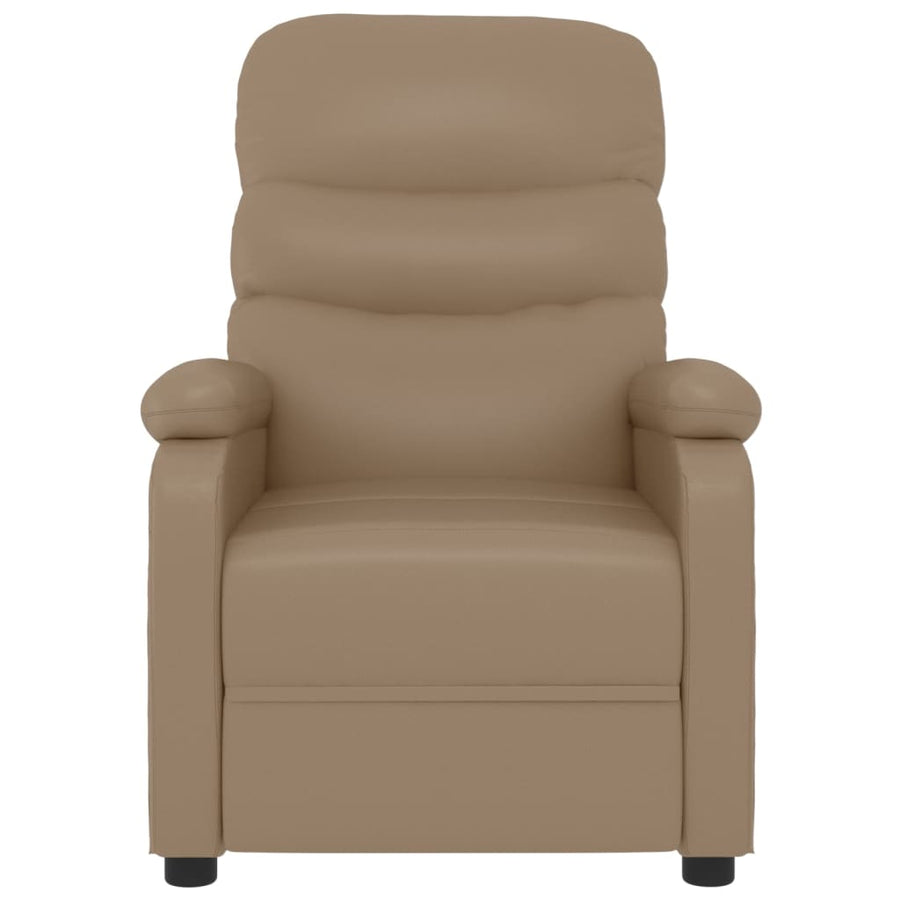 Fauteuil verstelbaar kunstleer cappuccinokleurig