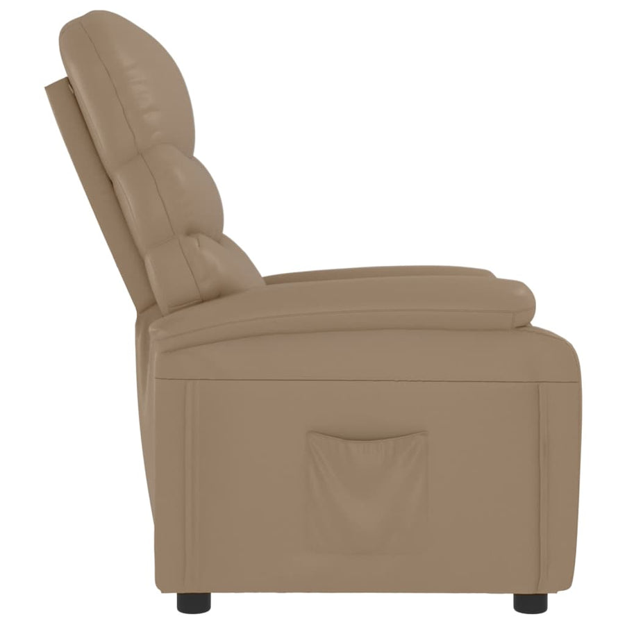 Fauteuil verstelbaar kunstleer cappuccinokleurig