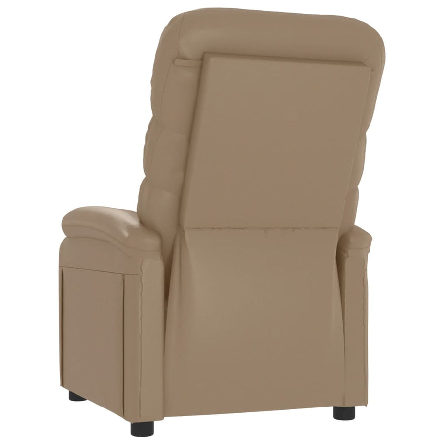 Fauteuil verstelbaar kunstleer cappuccinokleurig