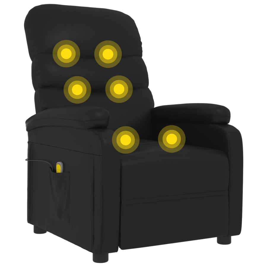 Massagestoel Kunstleer Zwart
