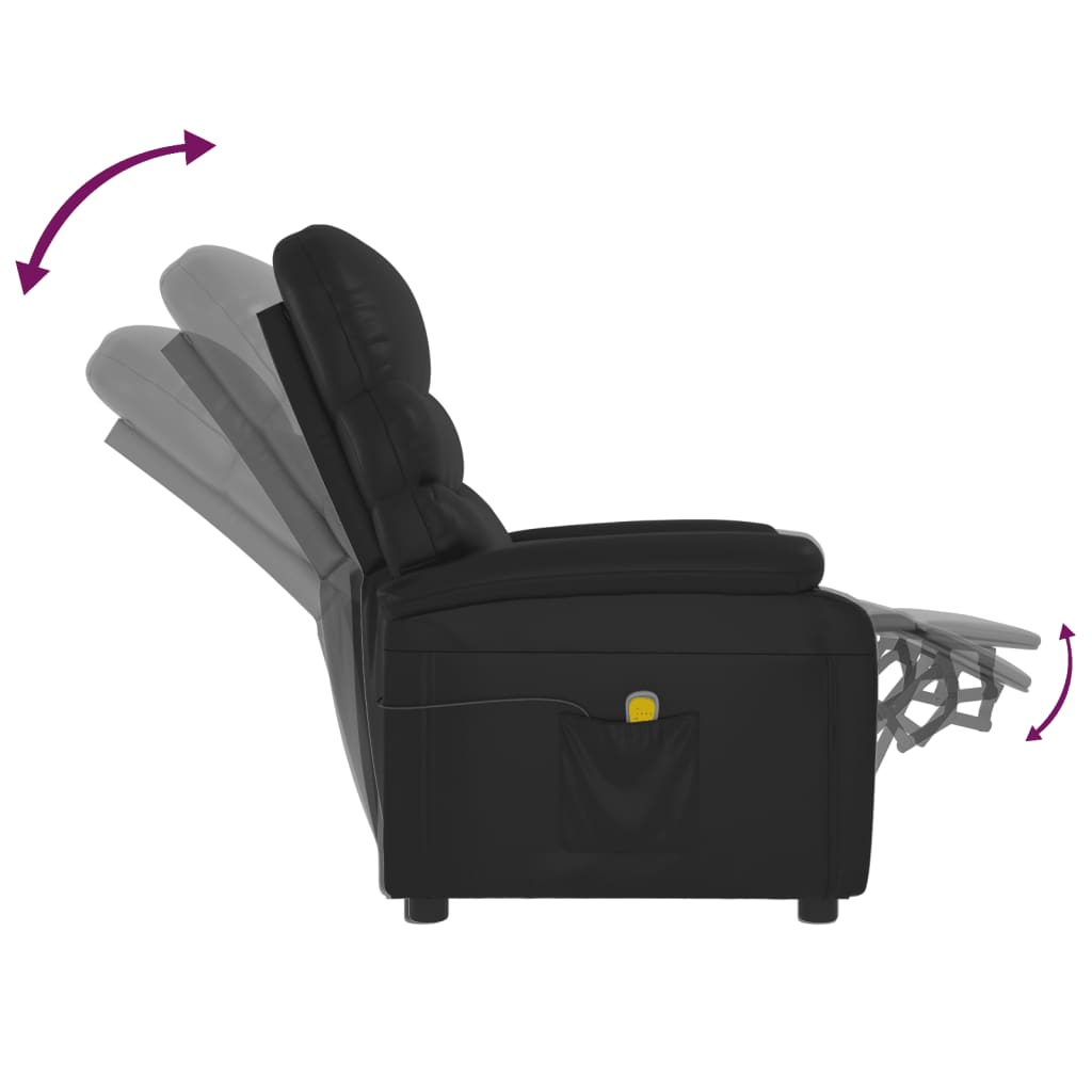 Massagestoel Kunstleer Zwart