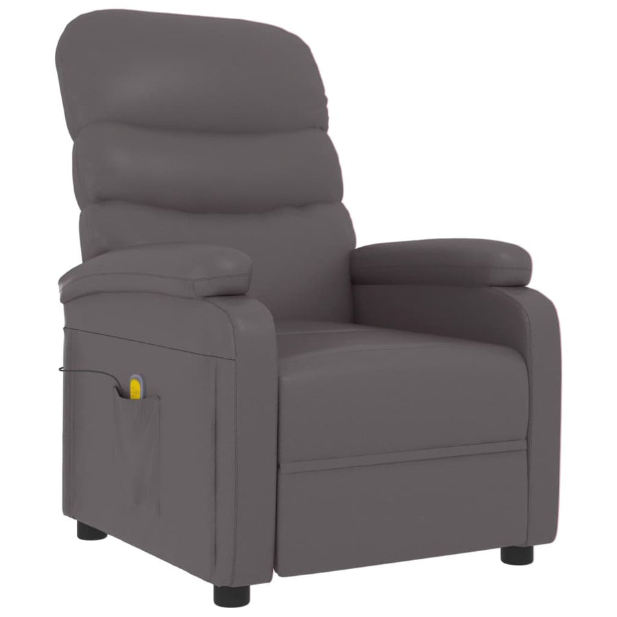 Massagestoel kunstleer grijs