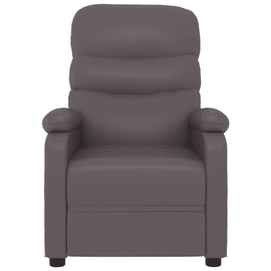 Massagestoel kunstleer grijs