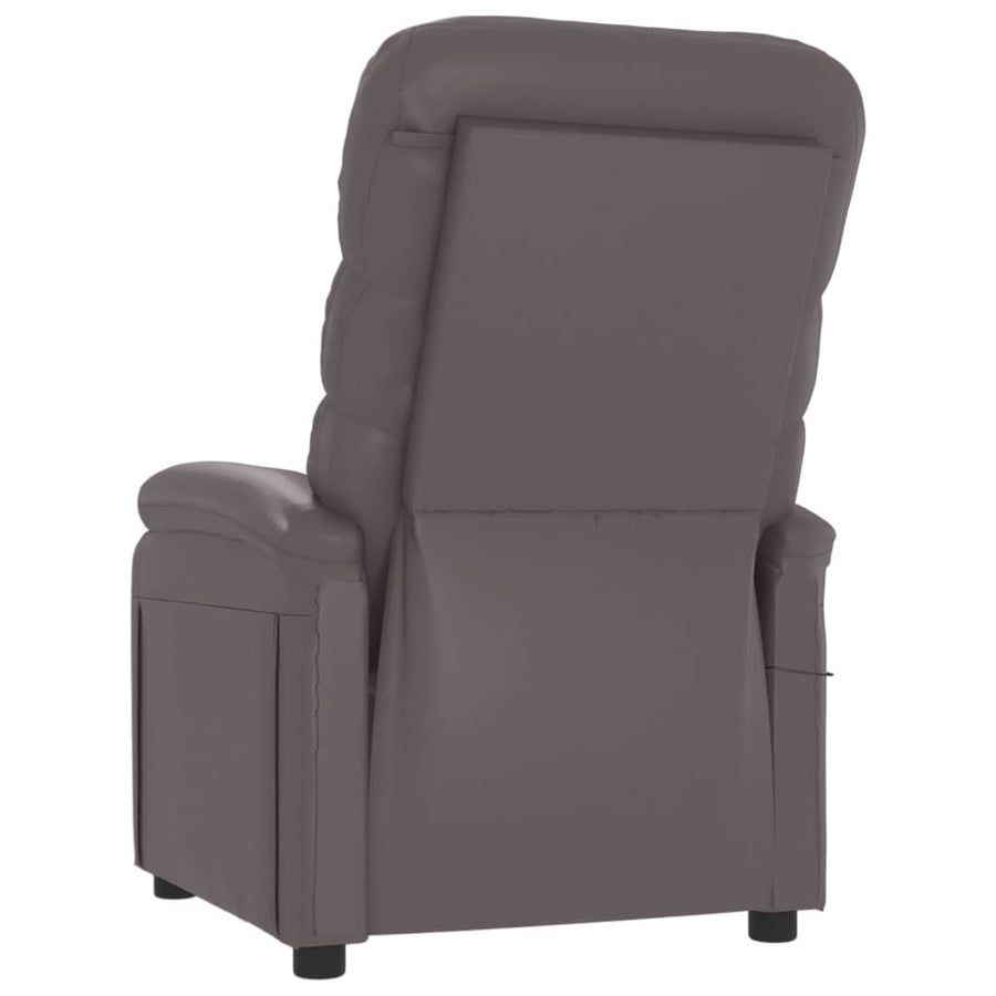 Massagestoel kunstleer grijs