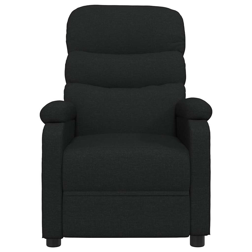 Fauteuil verstelbaar stof zwart
