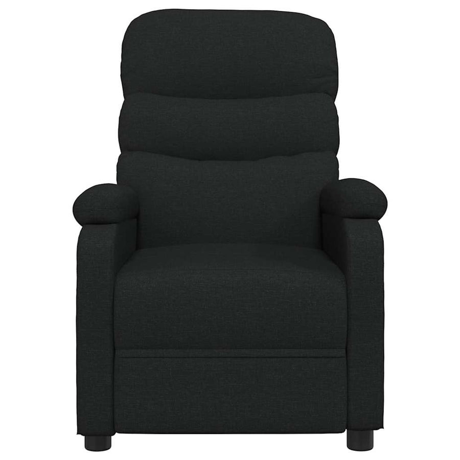 Fauteuil verstelbaar stof zwart