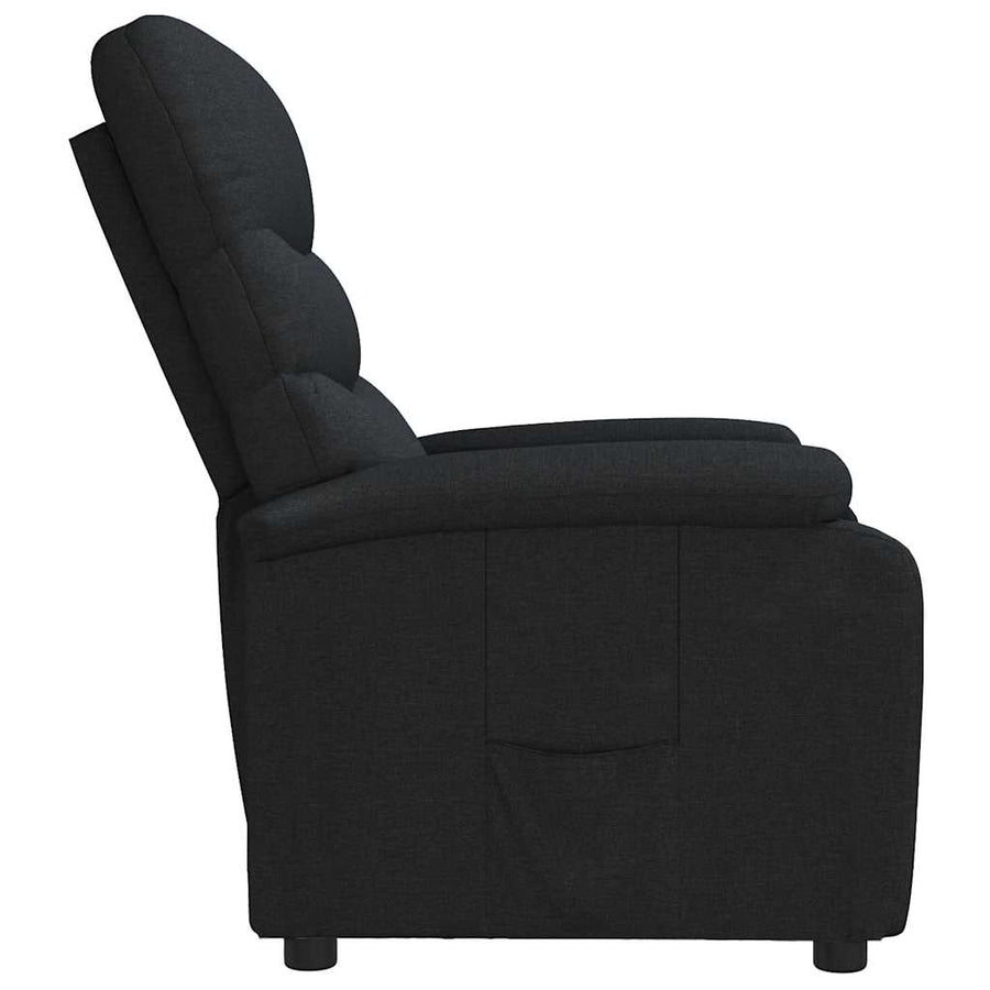Fauteuil verstelbaar stof zwart