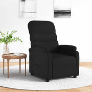 Fauteuil verstelbaar stof zwart 75x91x101 cm