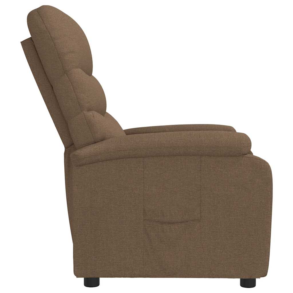 Fauteuil verstelbaar stof bruin