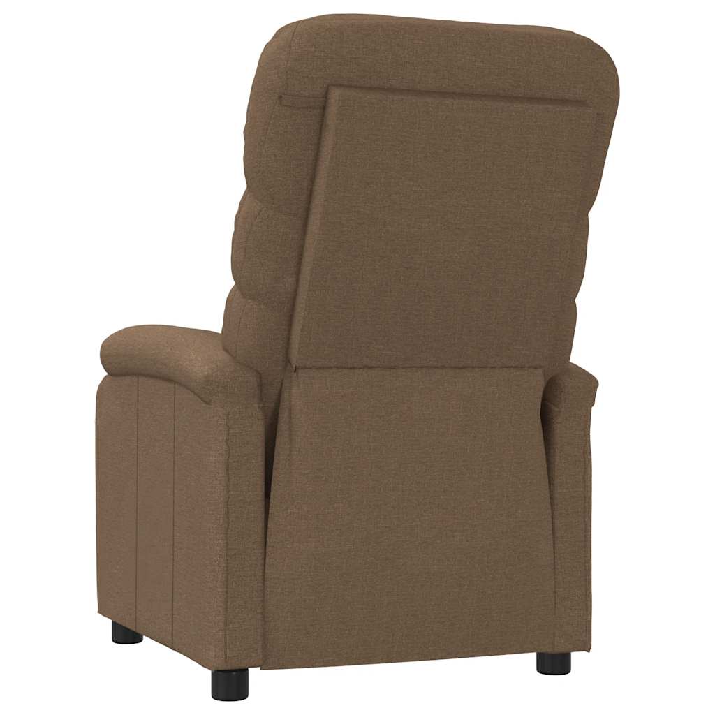 Fauteuil verstelbaar stof bruin