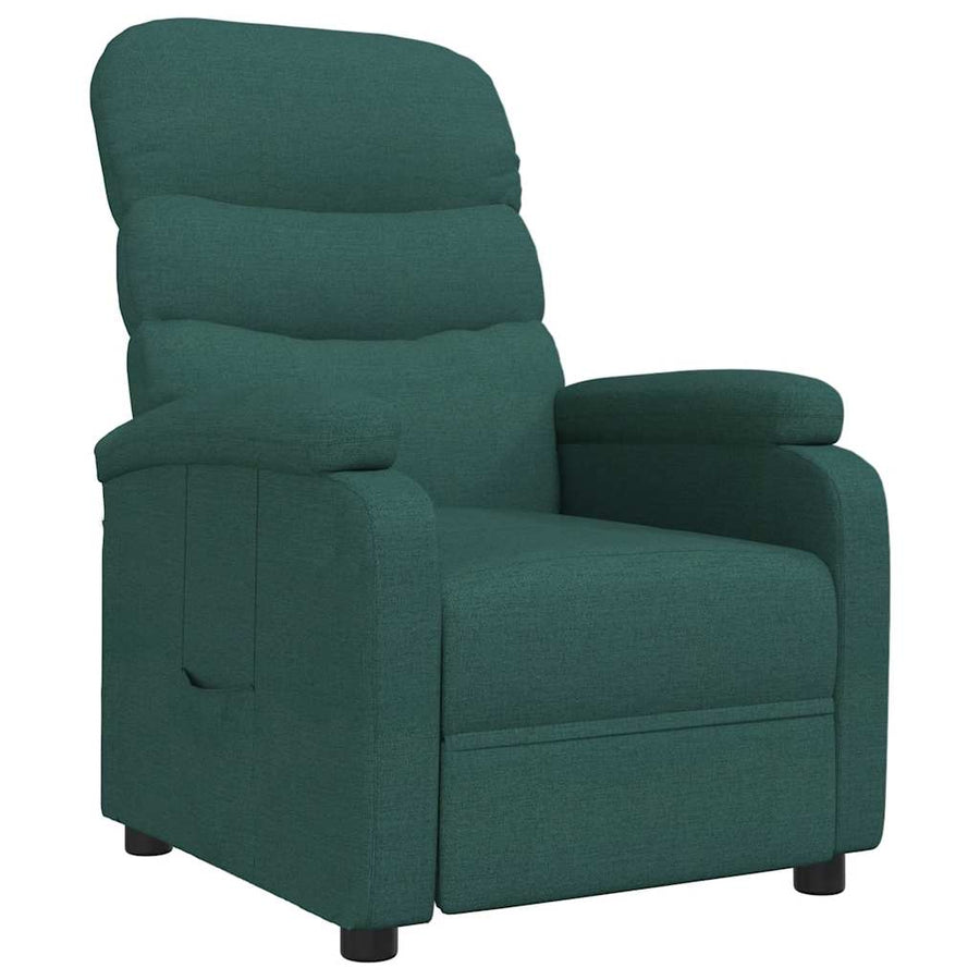 Fauteuil verstelbaar stof donkergroen