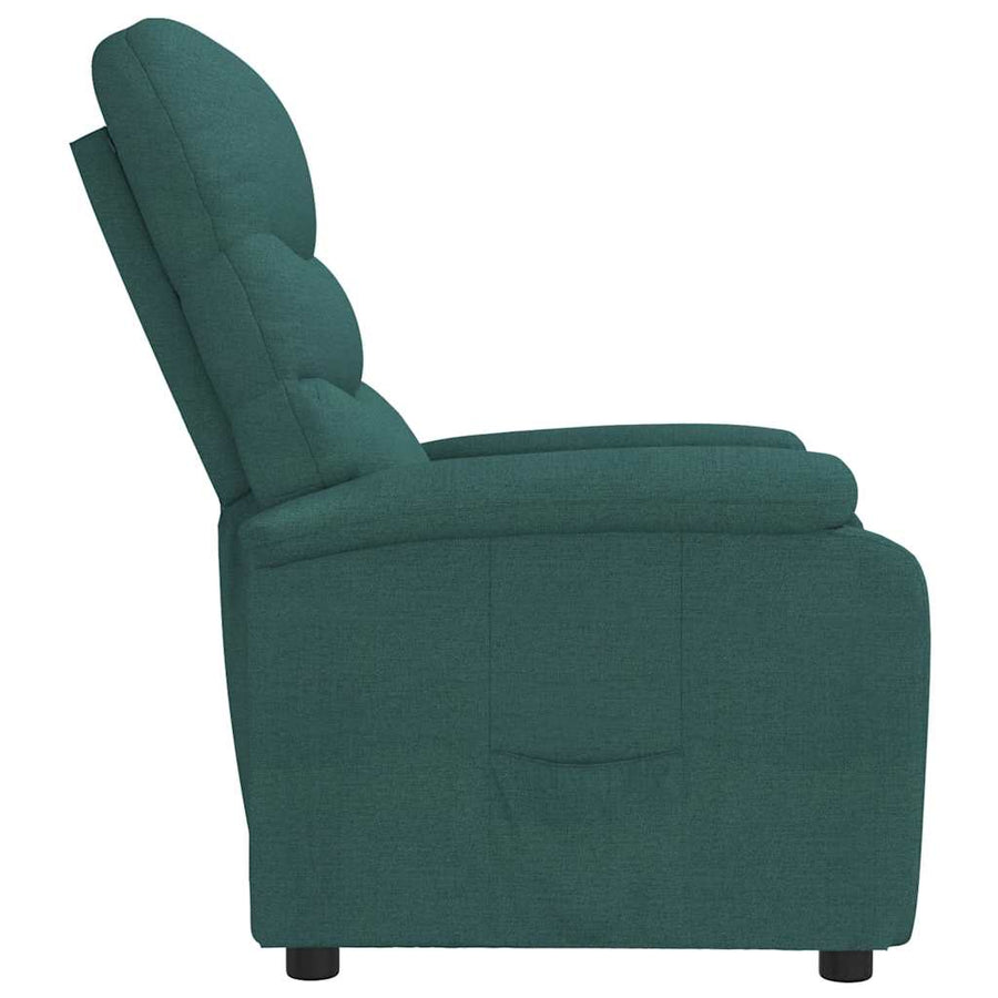 Fauteuil verstelbaar stof donkergroen