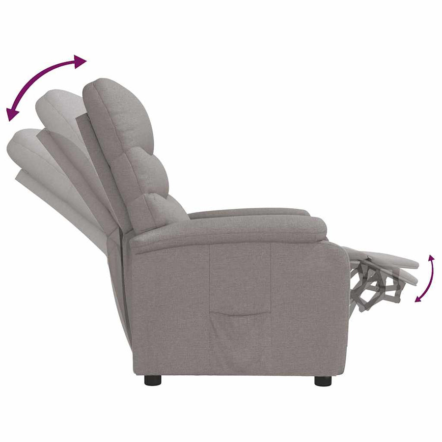 Fauteuil Verstelbaar Stof Taupe