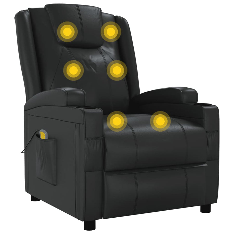 Massagestoel Kunstleer Zwart