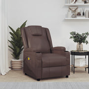 Massagestoel kunstleer bruin 75x88x100 cm