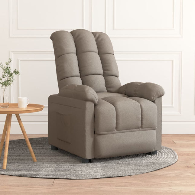 Fauteuil verstelbaar stof taupe