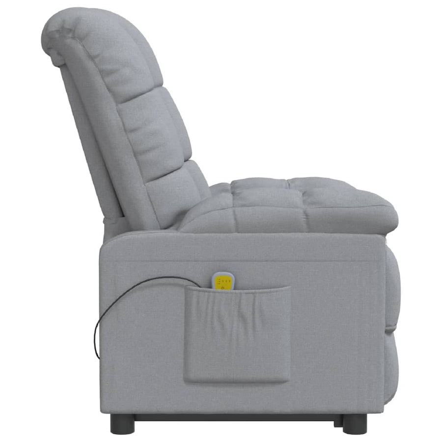 Massagestoel Stof Lichtgrijs