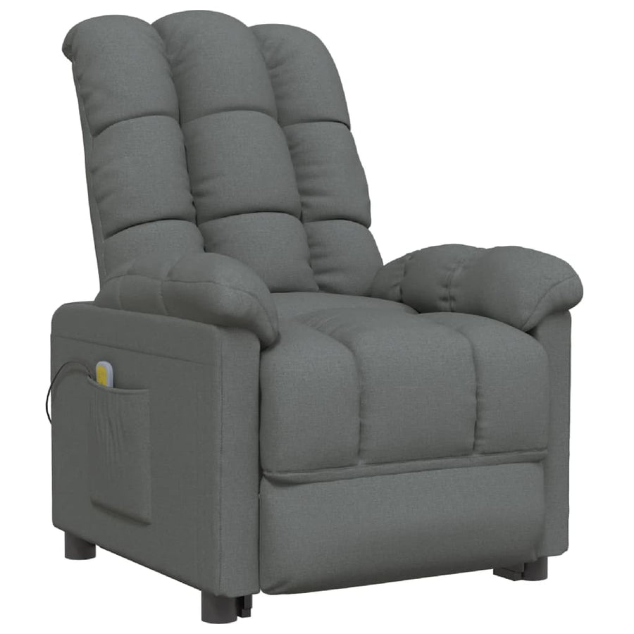 Massagestoel Stof Donkergrijs