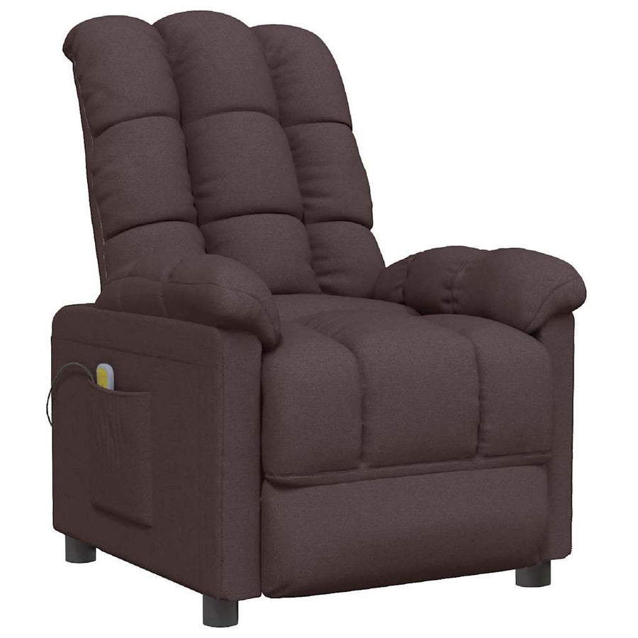 Massagestoel Stof Donkerbruin
