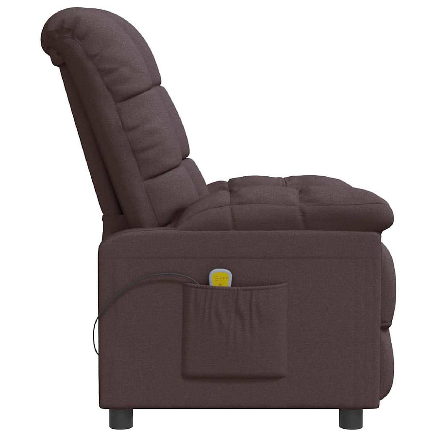 Massagestoel Stof Donkerbruin