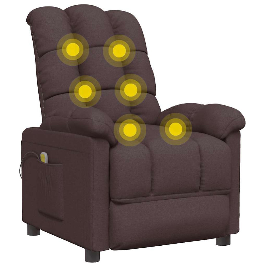 Massagestoel Stof Donkerbruin
