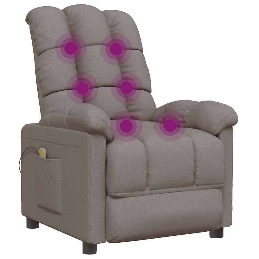 Massagestoel stof taupe