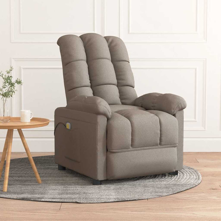 Massagestoel stof taupe