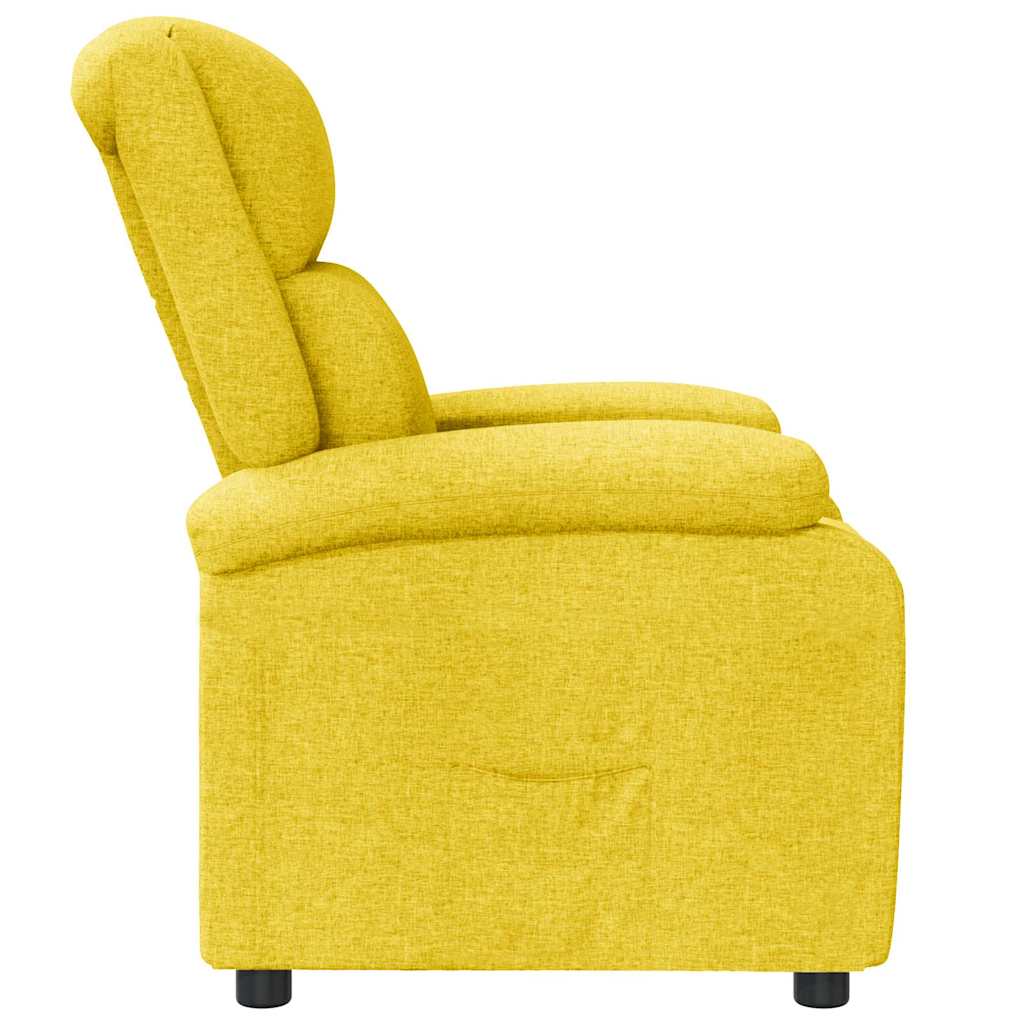 Fauteuil verstelbaar stof geel