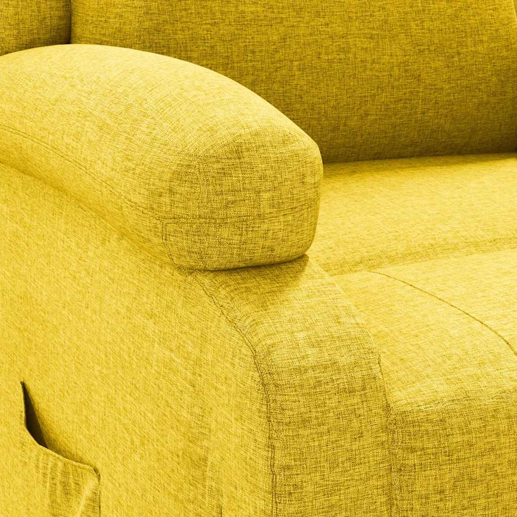 Fauteuil verstelbaar stof geel