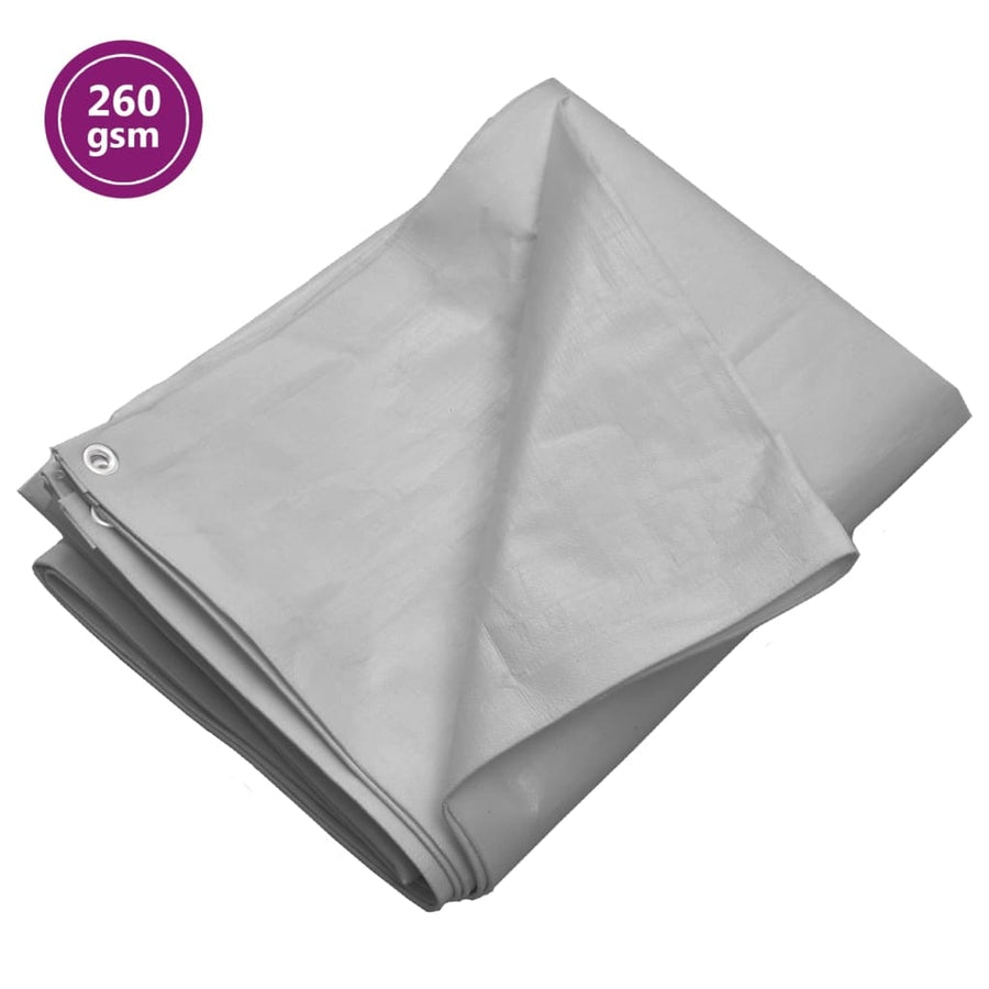 Dekzeil 260 G/M² Hdpe Grijs 260 gsm 8 x 10 m