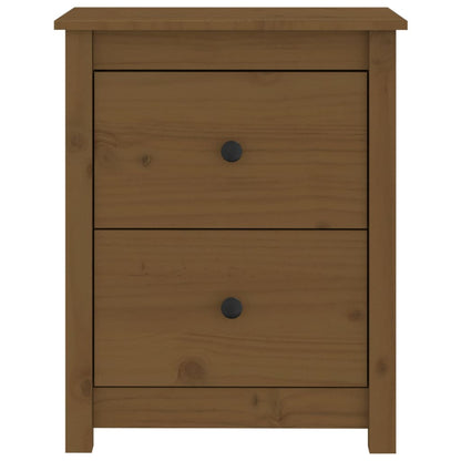 Nachtkastjes 2 St 50X35X61,5 Cm Massief Grenenhout Honingbruin