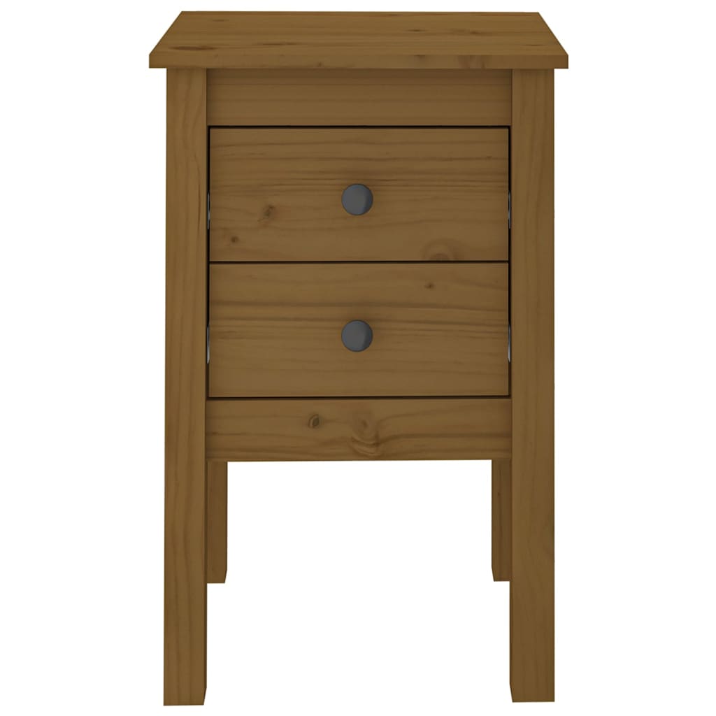 Nachtkastjes 2 st 40x35x61,5 cm massief grenenhout honingbruin 2 Honingbruin