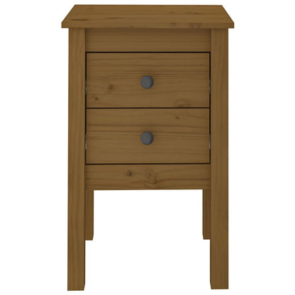 Nachtkastjes 2 st 40x35x61,5 cm massief grenenhout honingbruin 2 Honingbruin