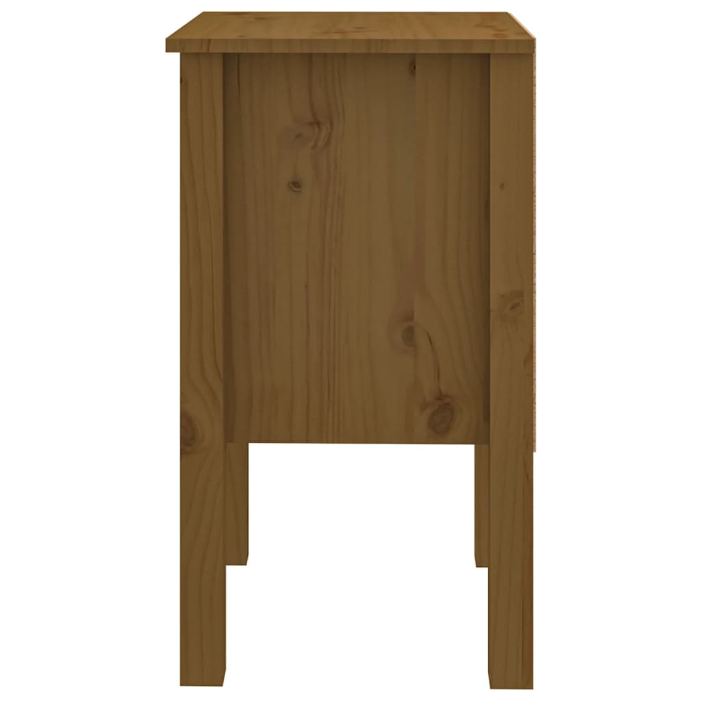 Nachtkastjes 2 st 40x35x61,5 cm massief grenenhout honingbruin 2 Honingbruin